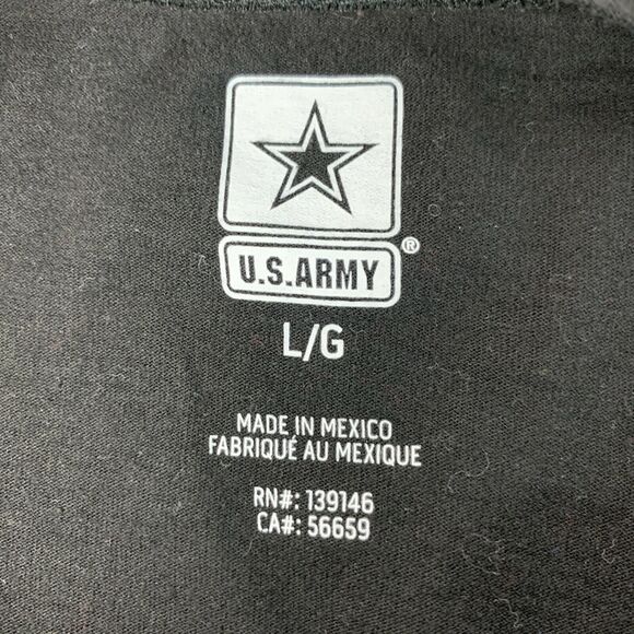 US Army Mens T Shirt Military Tee Size Large Black Short Sleeve Veteran - Picture 7 of 10